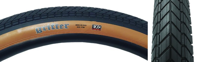 Tires Maxxis Maxxis Grifter Tire - 29 x 2.5 Clincher Wire Black/Tan EXO Dark Slate Gray