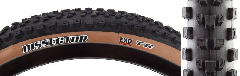 Tires Maxxis Maxxis Dissector Tire - 29 x 2.6 Tubeless Folding Black/Tan Dual EXO Dark Slate Gray