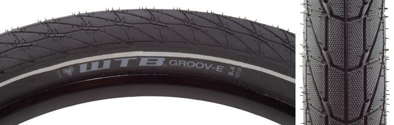 Tires WTB WTB Groov-E Tire 27.5"x2.40 Wire Clincher DNA Comp 60TPI Black Dark Slate Gray