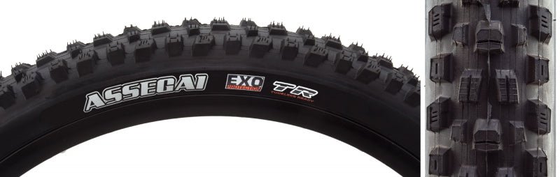 Tires Maxxis Maxxis Assegai Tire - 29 x 2.5 Tubeless Wire Black DH Wide Trail Dark Slate Gray