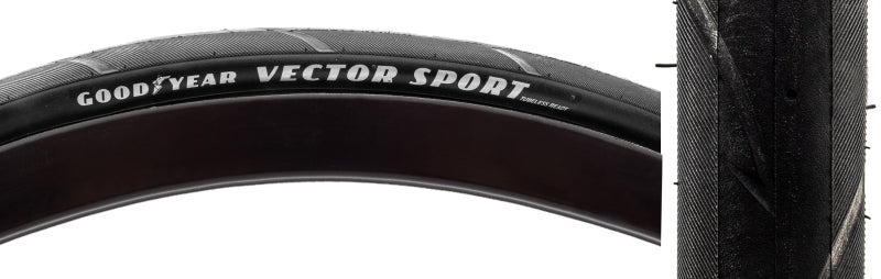 Tires Goodyear Goodyear Vector Sport 700x25 Tubeless Tire Black