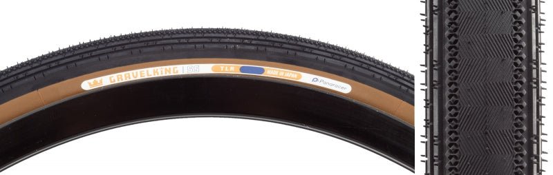 Tires Panaracer Panaracer GravelKing SS Tire - 700 x 28 Clincher Folding Black/Brown Dark Slate Gray