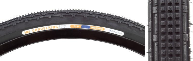 Tires Panaracer Panaracer GravelKing SK Tire - 26 x 2.10 Tubeless Folding Black Dark Slate Gray