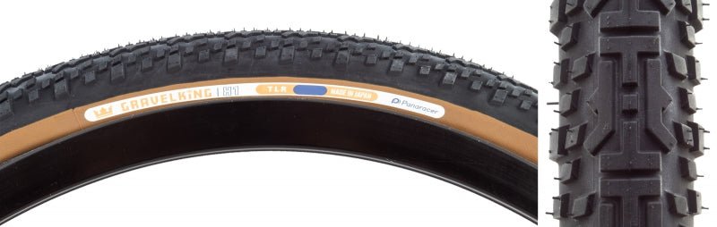 Tires Panaracer Panaracer GravelKing X1 Tire - 700 x 45 Tubeless Folding Black/Brown Dark Slate Gray