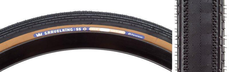 Tires Panaracer Panaracer GravelKing SS Plus Tire - 700 x 28 Clincher Folding Black/Brown Dark Slate Gray