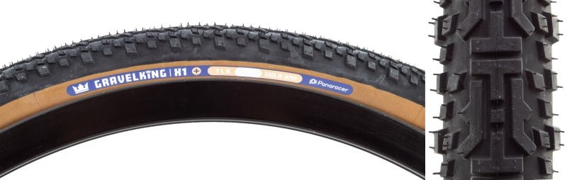 Tires Panaracer Panaracer GravelKing X1 Plus Tire - 700 x 35 Tubeless Folding Black/Brown Dark Slate Gray