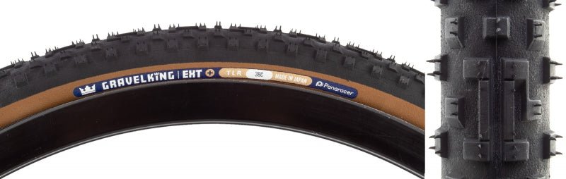 Tires Panaracer Panaracer GravelKing EXT Plus Tire - 700 x 38 Tubeless Folding Black/Brown Dark Slate Gray