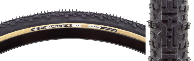 Tires Panaracer Panaracer GravelKing X1 R Tire - 700 x 35 Tubeless Folding Black/Amber Dark Slate Gray