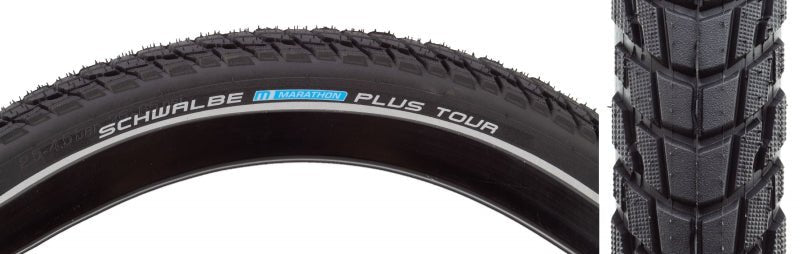 Tires Schwalbe Schwalbe Marathon Plus Tour Tire - 700 x 38 Clincher Wire BLK/Reflective Performance Line SmartGuard Addix E-50 Dark Slate Gray