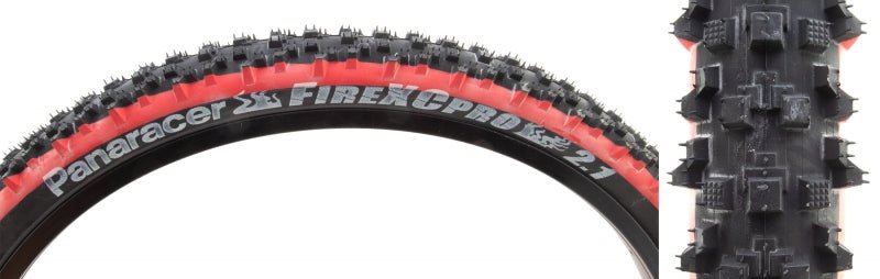 Tires Panaracer Panaracer Fire XC Pro Tire - 26 x 2.1 Clincher Wire Black/Red 30tpi Dark Slate Gray
