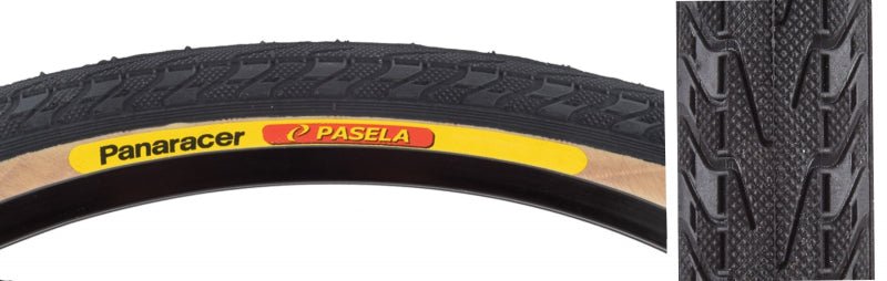 Tires Panaracer Panaracer Pasela Tire - 27 x 1-1/8 Clincher Wire Black/Tan 60tpi Dark Slate Gray