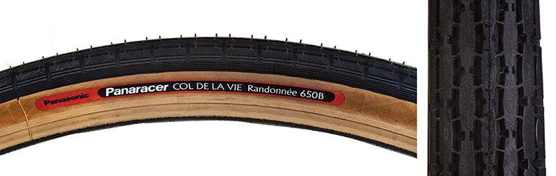 Tires Panaracer Panaracer Col de la Vie Tire - 650b x 38mm Clincher Wire Black/Tan 60tpi Rosy Brown
