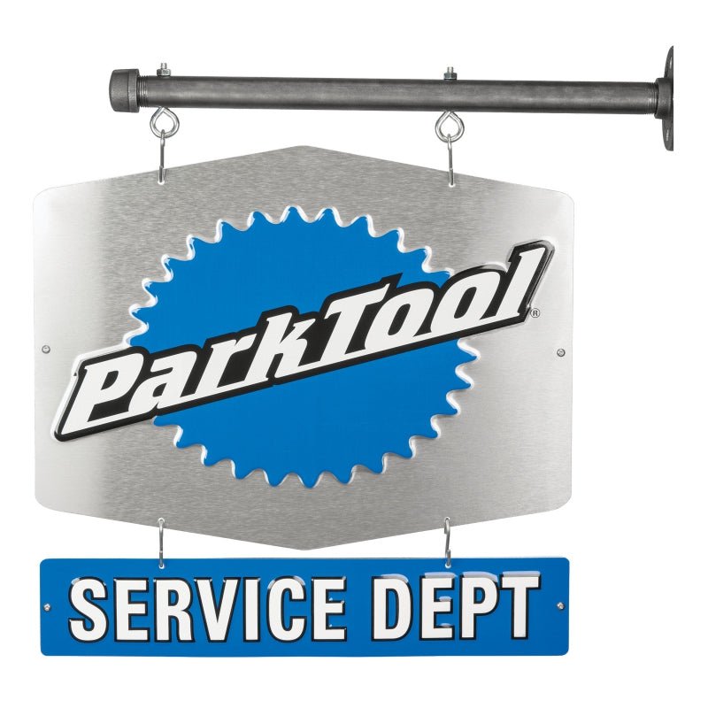 Branded Sign/Banner Park Tool Park Tool Double-Sided Shop Service Department Sign Gray