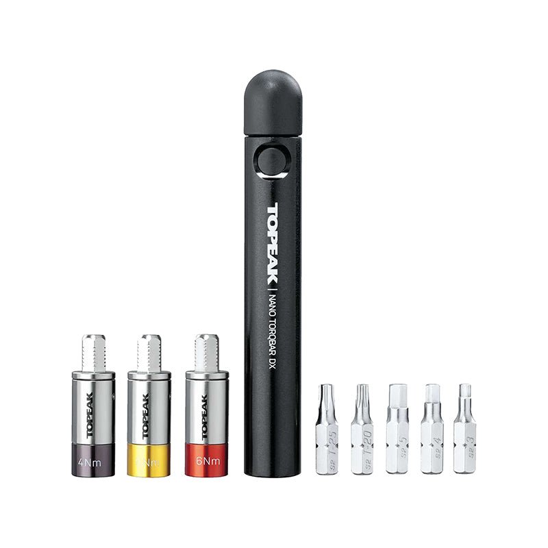 Torque Wrench Topeak Topeak Torq Stick Ratcheting Torque Wrench - Adjustable 2-10Nm Range 5 Piece Bit Set BLK Dark Slate Gray