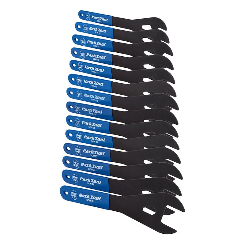 Hub Tools Park Tool Park Tool SCW-SET.3 Cone Wrench Set 13-24 26 and 28mm Blue/Silver Dark Slate Gray