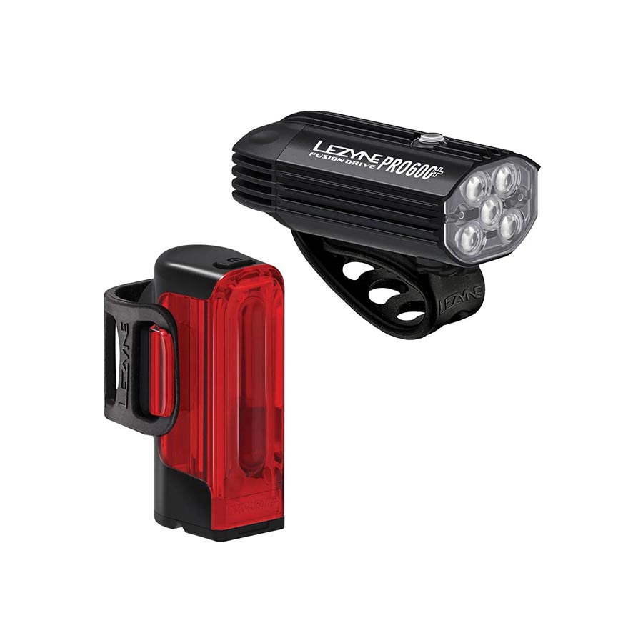 Lights Lezyne Lezyne Fusiondrive Pro 600/Strip Drive 300+ Headlight/Taillight Set Dark Slate Gray