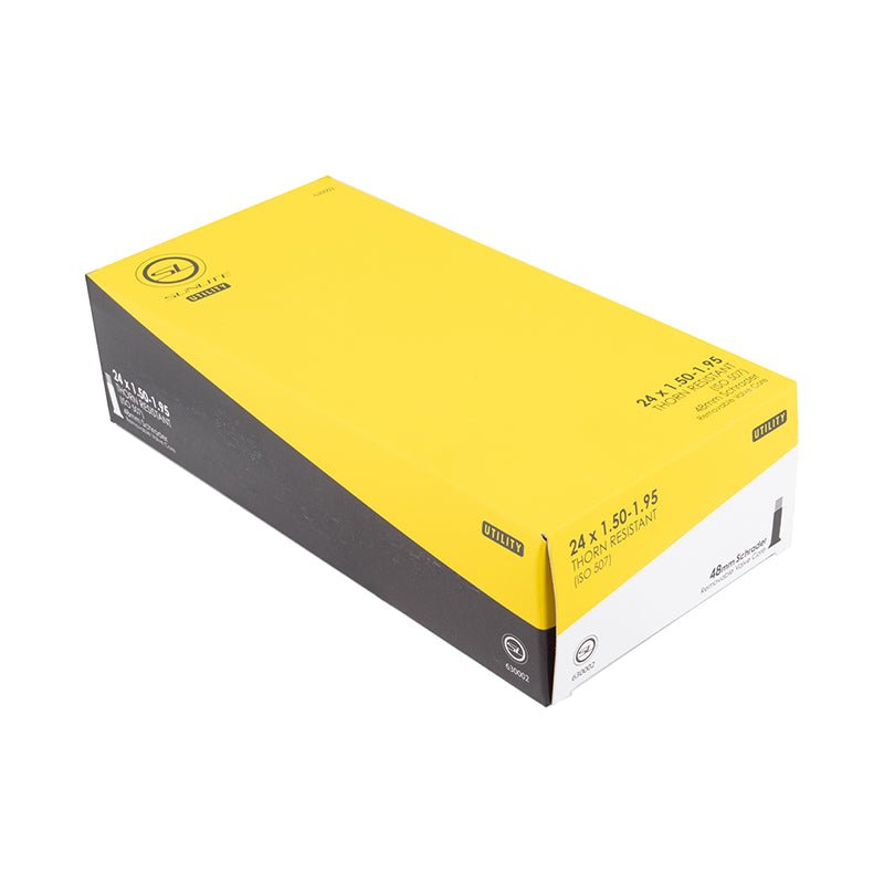 Tube Sunlite Sunlite Utili-T Thorn Resistant Schrader Valve Tubes 24x1.50-1.95 SV 48mm 0d Smooth Removable 39mm 3.7mm/1.7mm Light Goldenrod
