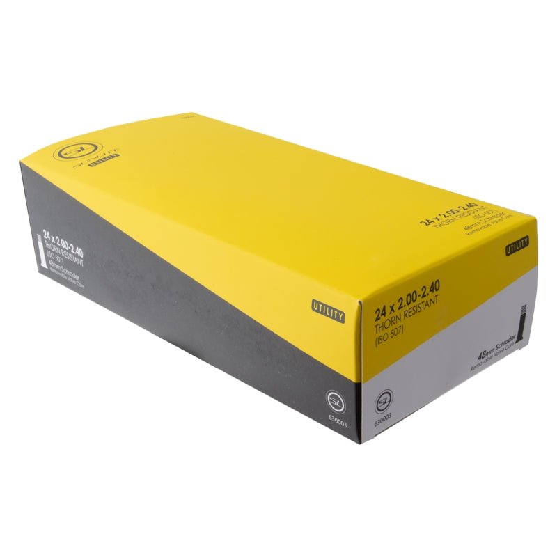 Tube Sunlite Sunlite Utili-T Thorn Resistant Schrader Valve Tubes 24x2.00-2.40 SV 48mm 0d Smooth Removable 54mm 3.7mm/1.7mm Goldenrod
