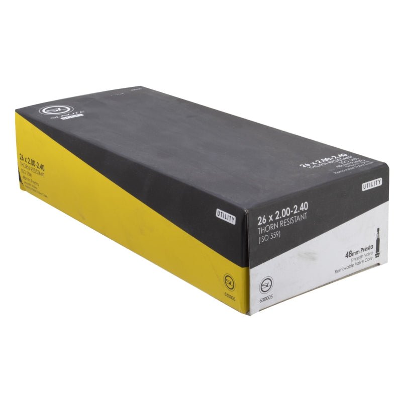 Tube Sunlite Sunlite Utili-T Thorn Resistant Presta Valve Tubes 26x2.00-2.40 PV 48mm 0d Smooth Removable 54mm 3.7mm/1.7mm Dim Gray