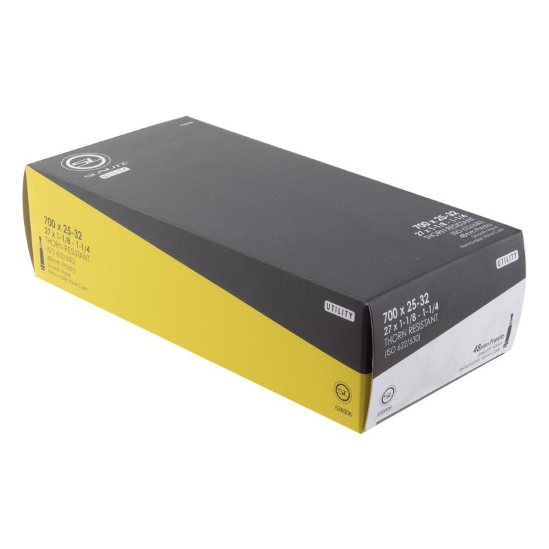 Tube Sunlite Sunlite Utili-T Thorn Resistant Presta Valve Tubes PV 48mm 0d Smooth Removable 25mm 3.7mm/1.7mm Dim Gray