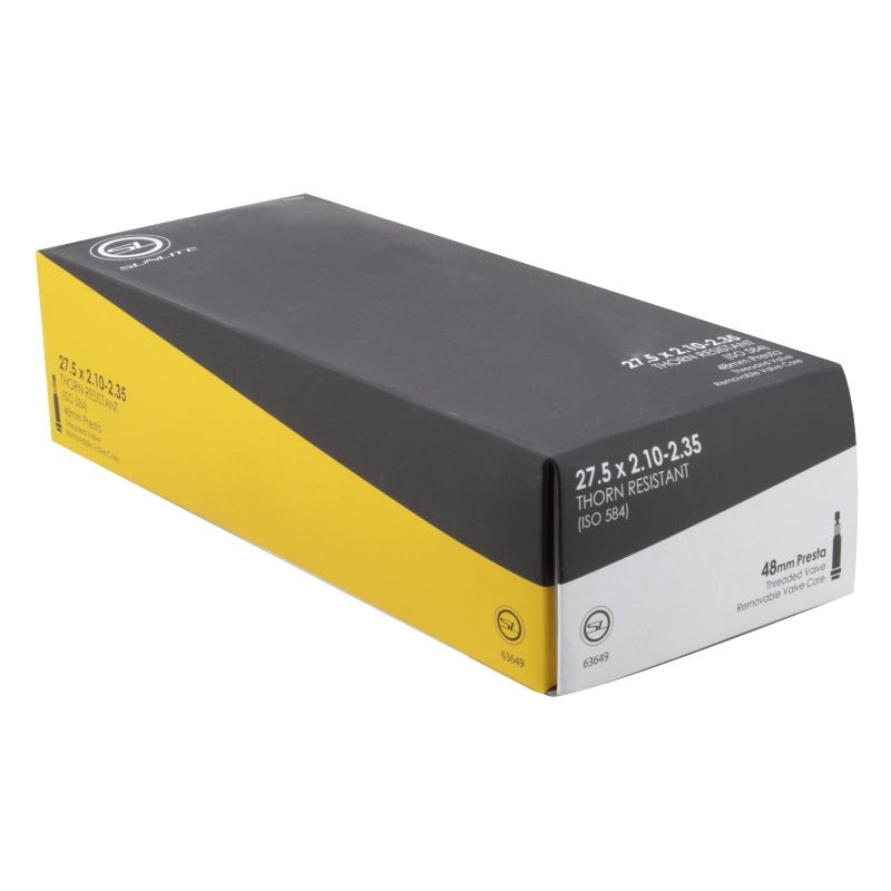 Tube Sunlite Sunlite Thorn Resistant Presta Valve 27.5x2.10-2.35 PV 48mm 0d Threaded Removable 54mm 4.3mm Dim Gray
