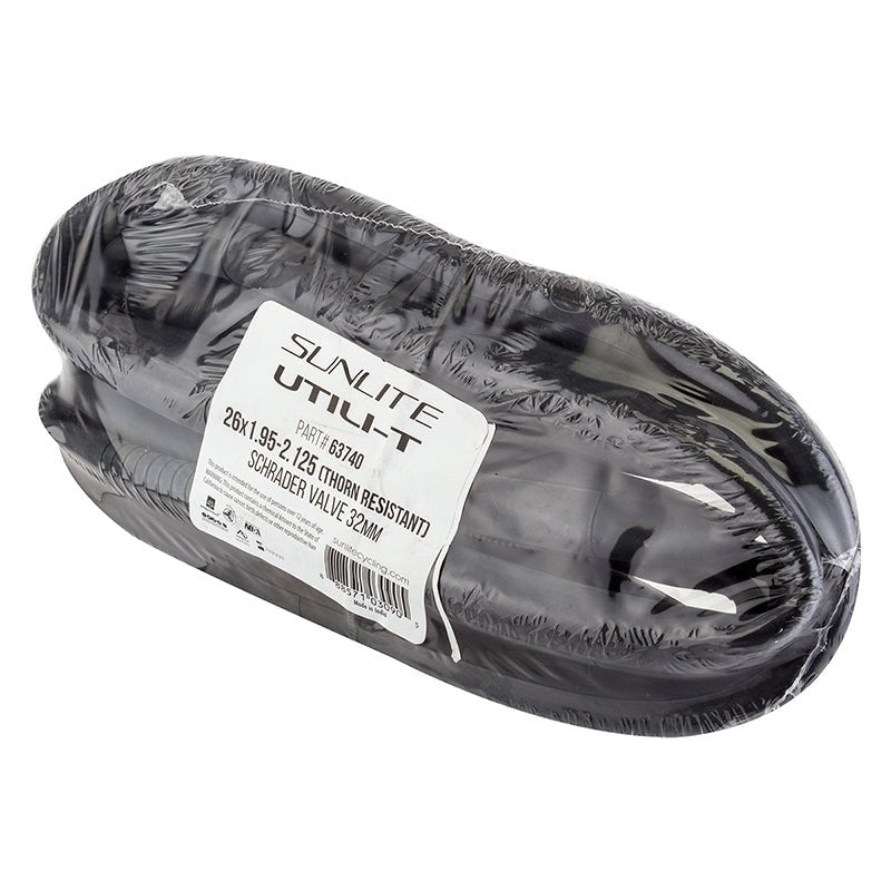 Tube Sunlite Sunlite Utili-T Bulk Thorn Resistant Schrader Valve 26x1.95-2.125 SV 32mm 0d Smooth Removable Dim Gray