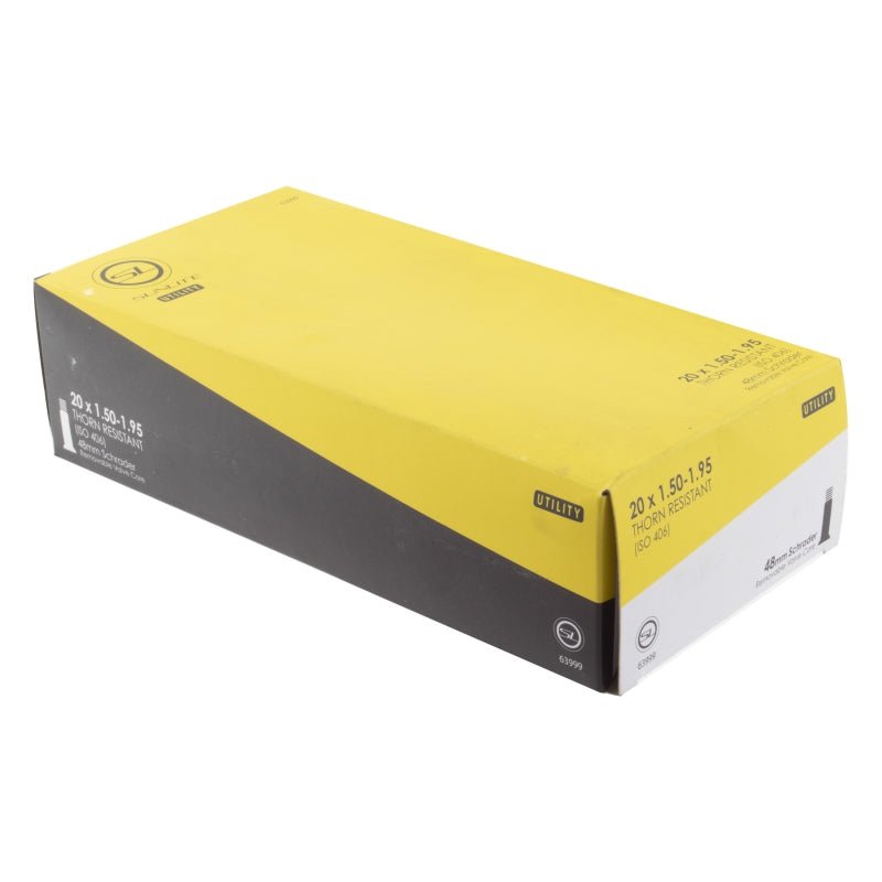 Tube Sunlite Sunlite Utili-T Thorn Resistant Schrader Valve Tubes 20x1.50-1.95 SV 48mm 0d Smooth Removable 39mm 3.7mm/1.7mm Light Goldenrod