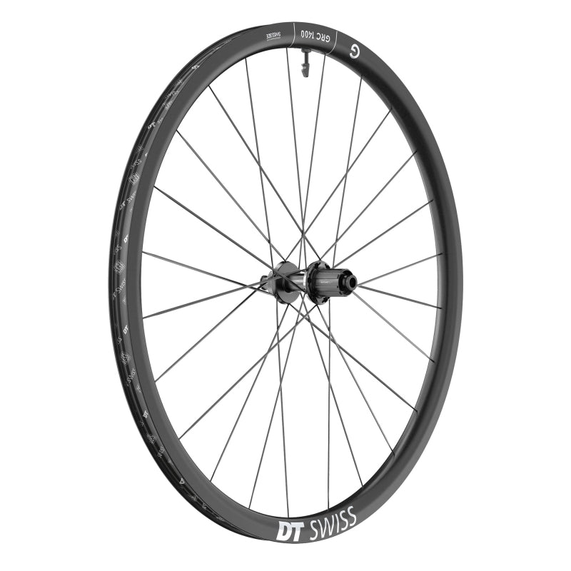Rear Wheel DT Swiss DT Swiss GRC 1400 DICUT 30 Rear Wheel - 700 12 x 142mm Center-Lock HG 11 Road Ratchet EXP 36 BLK Dark Slate Gray