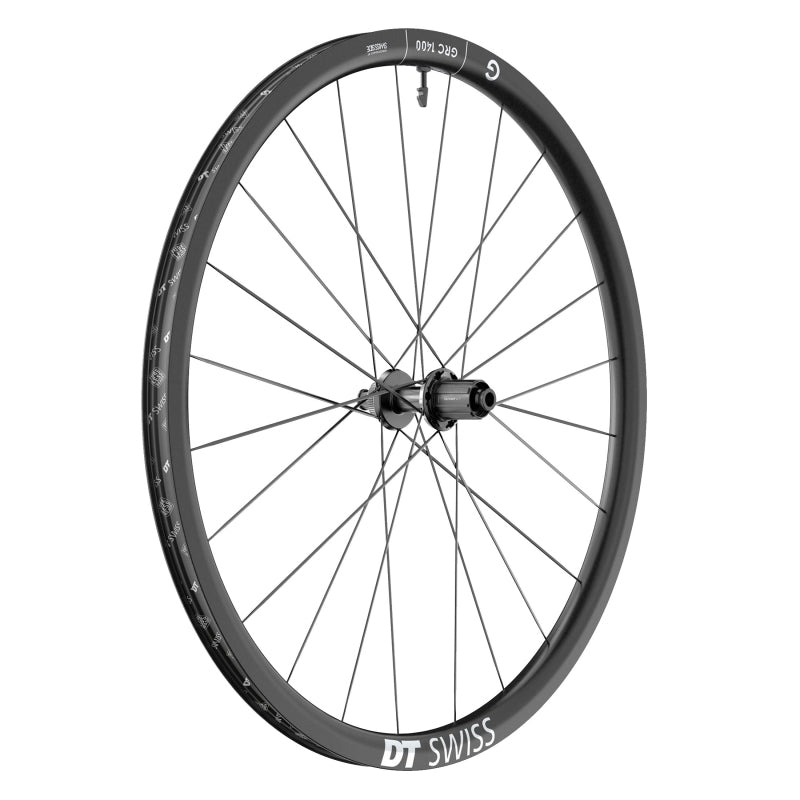 Rear Wheel DT Swiss DT Swiss GRC 1400 DICUT 30 Rear Wheel - 650b 12 x 142mm Center-Lock HG 11 Road Ratchet EXP 36 BLK Dark Slate Gray