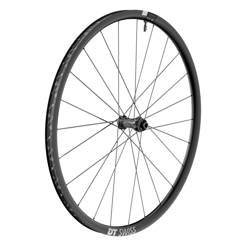 Front Wheel DT Swiss DT Swiss GR 1600 Spline 25 Front Wheel - 700 12 x100mm Center-Lock Black Dark Slate Gray