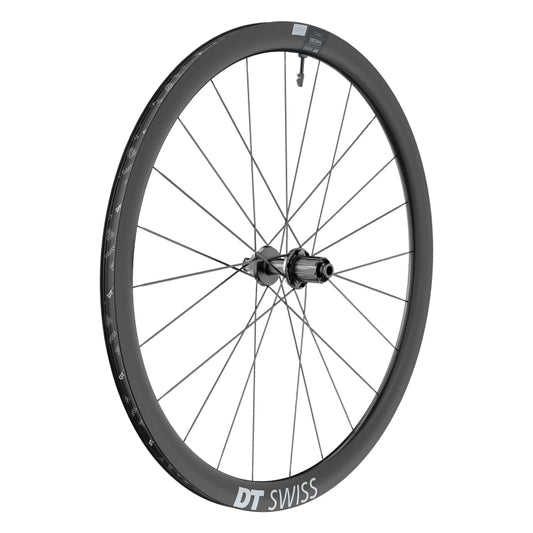 Rear Wheel DT Swiss DT Swiss ARC 1400 DiCut 38 Rear Wheel - 700 12 x 142mm Center-Lock HG 11 Road BLK Dark Slate Gray