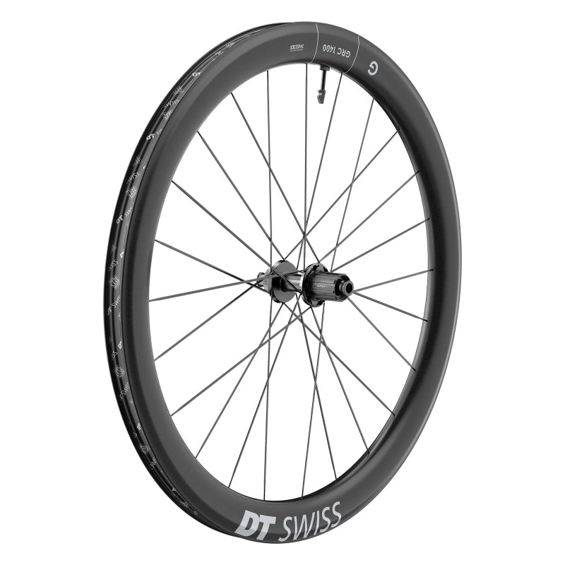 Rear Wheel DT Swiss DT Swiss GRC 1400 DICUT 50 Rear Wheel - 700c 12 x 142mm Center-Lock HG 11 Road Ratchet EXP 36 BLK Dark Slate Gray