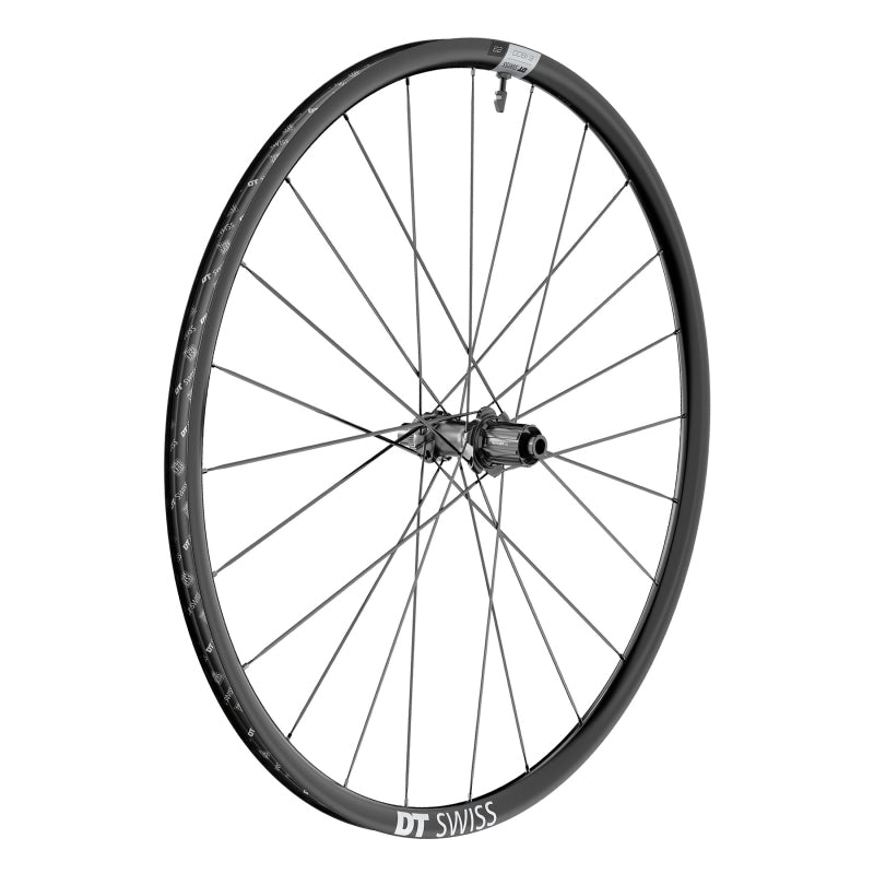 Rear Wheel DT Swiss DT Swiss E 1800 Spline 23 Rear Wheel - 700 12 x 142mm Center-Lock HGR11 BLK Dark Slate Gray