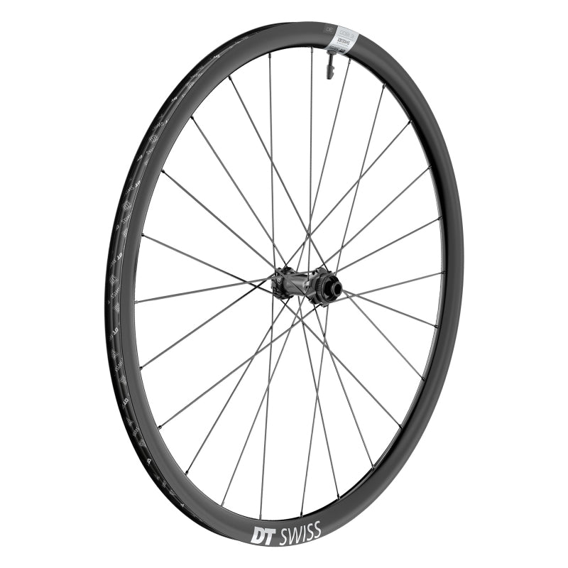 Front Wheel DT Swiss DT Swiss E 1800 Spline 30 Front Wheel - 700c 12 x 100mm Center-Lock Black Dark Slate Gray