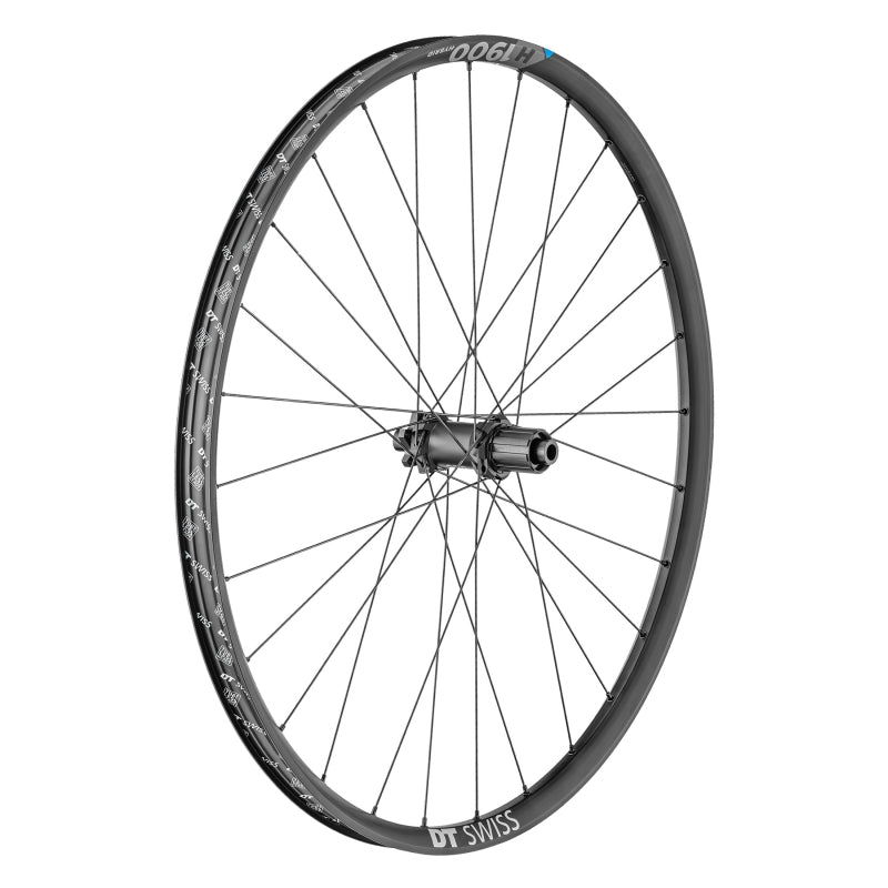 Rear Wheel DT Swiss DT Swiss H 1900 Spline 30 Rear Wheel - 29" 12 x 148mm 6-Bolt HG 11 Black Dim Gray