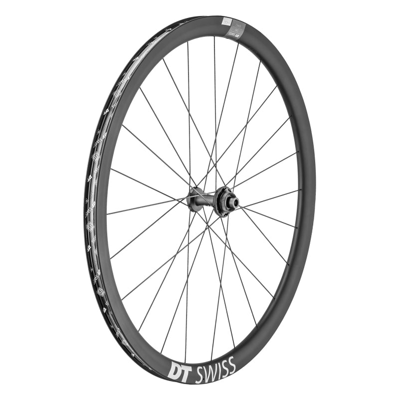 Front Wheel DT Swiss DT Swiss ERC 1400 DiCut 35 Front Wheel - 700c 12 x 100mm Center-Lock Black Dim Gray