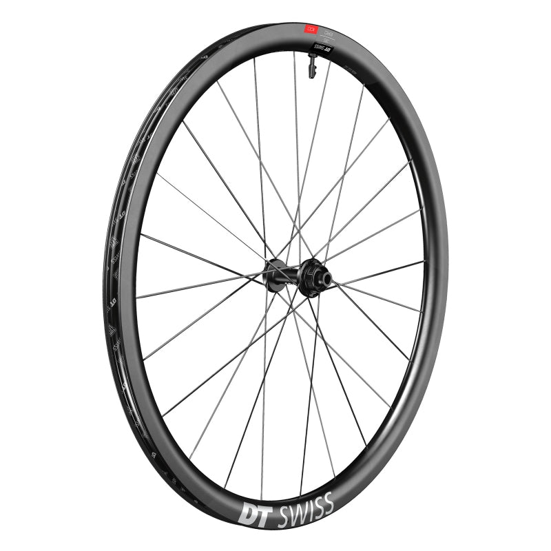 Front Wheel DT Swiss DT Swiss ERC 1100 DiCut 35 Front Wheel - 700 12 x 100mm Center-Lock Black Dark Slate Gray