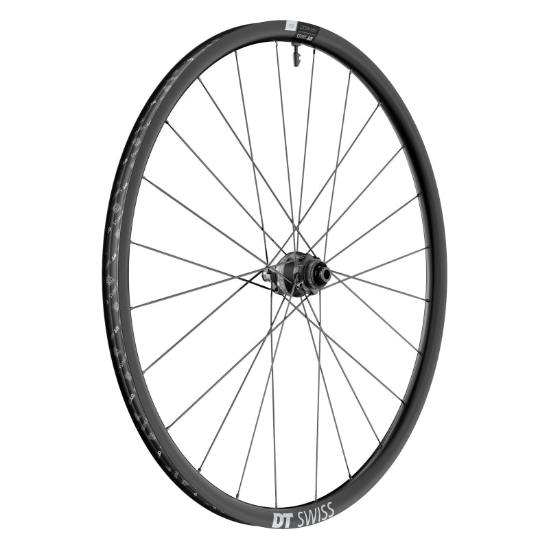 Wheels DT Swiss DT Swiss GR 1600 Spline db Dynamo Front Wheel 700c 12x100 Dark Slate Gray