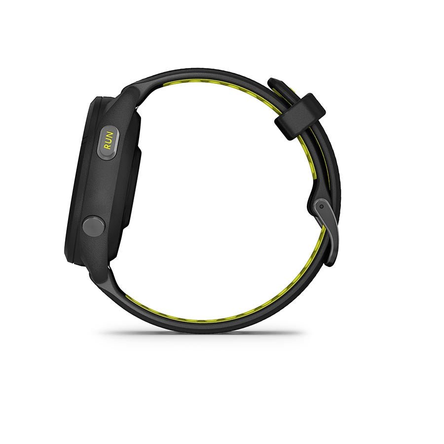 Computers and Accessories Garmin Garmin Forerunner 265S GPS Smartwatch - 42mm BLK Bezel Case BLK/Amp YLW Silicone Band Dark Slate Gray