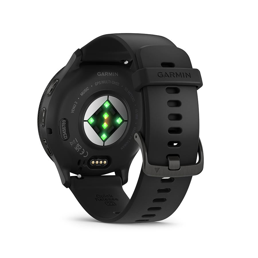 Watches Garmin Garmin Venu 3 Watch Watch Color: Black Wristband: Black - Silicone Dark Slate Gray