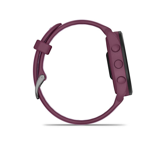Watches Garmin Garmin Forerunner 165 Music Watch Watch Color: Berry Wristband: Lilac - Silicone Dim Gray