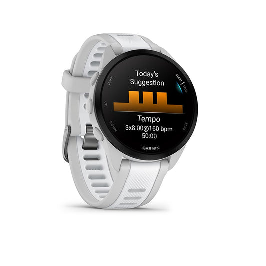 Watches Garmin Garmin Forerunner 165 Music Watch Watch Color: Grey Wristband: Whitestone - Silicone Black
