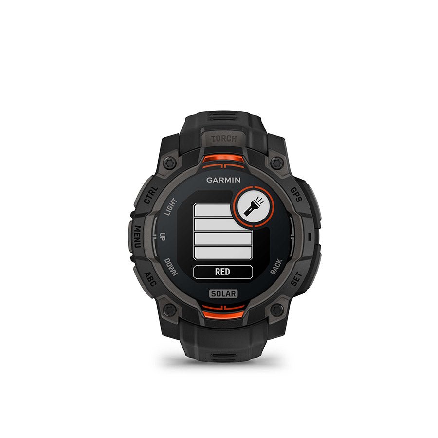 Watches Garmin Garmin Instinct 3 45mm Solar Watch Watch Color: Black Wristband: Black - Silicone Dark Slate Gray