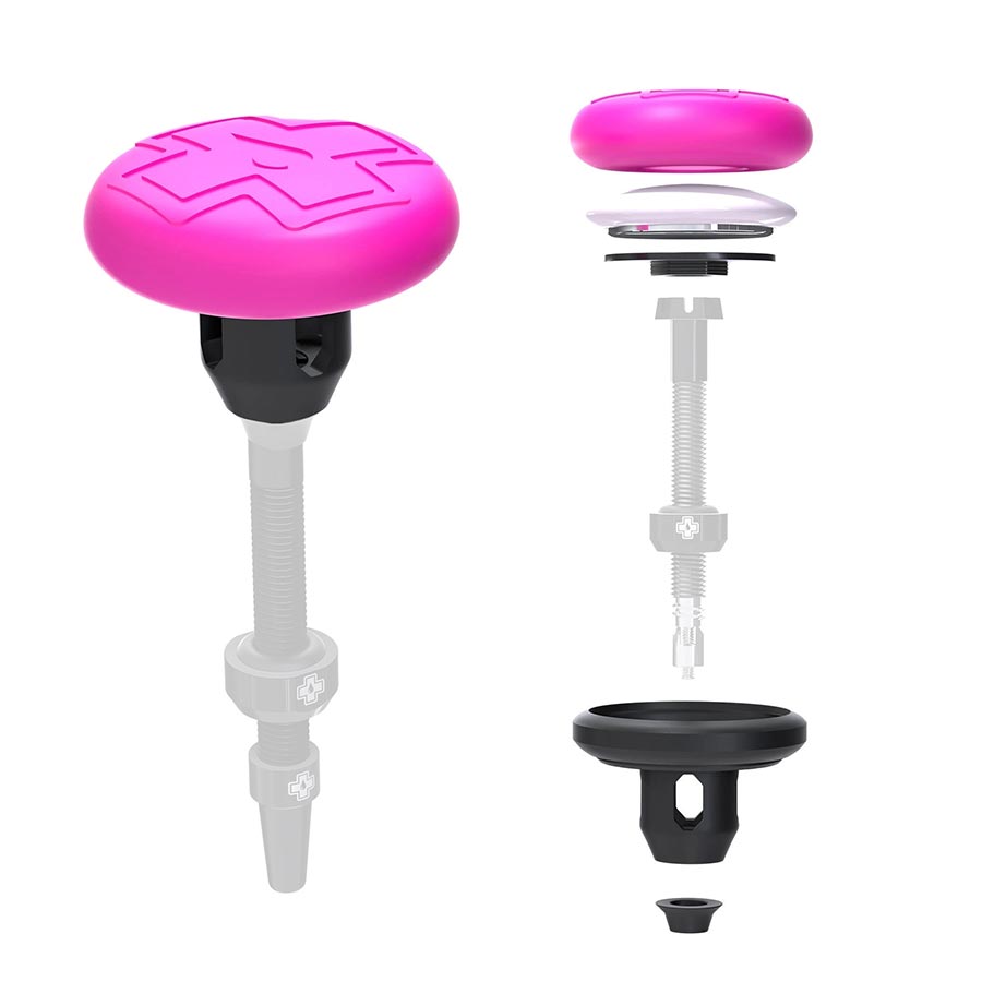 Lock Accessories Muc-Off Muc-Off Stealth Tubeless Tag Holder for Muc-Off Tubeless Valves Dark Slate Gray