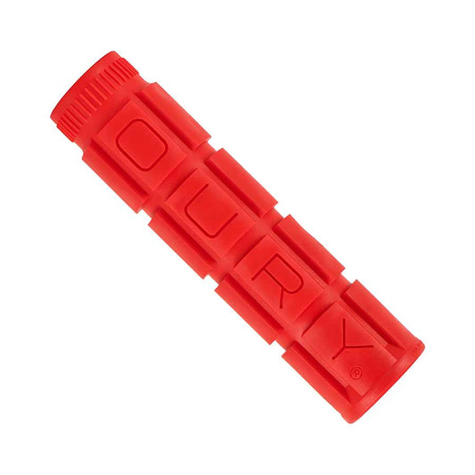 Grips Oury Grips Oury Single Compound V2 Grips - Candy Red Firebrick