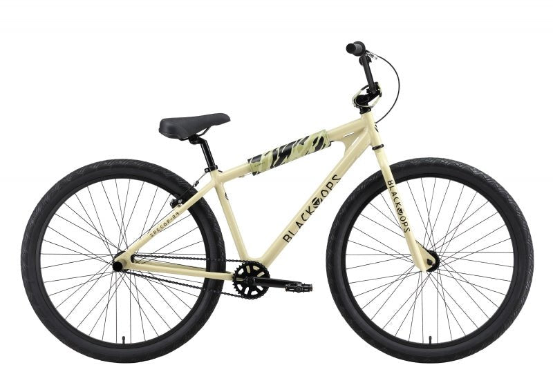 Bicycle Black ops Black ops SpecOp-29 Step-Over 17` Desert Tan 29` Anodized Black 1 Speed V-Brake Light Gray