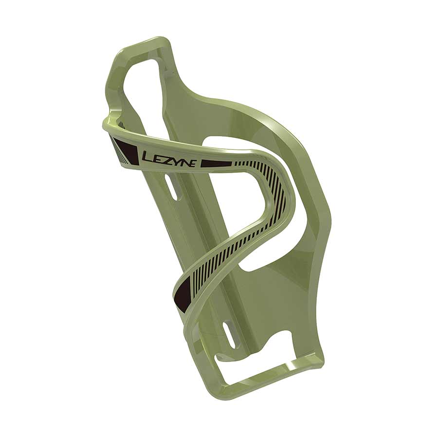Water Bottle Cages Lezyne Lezyne Flow SL Water Bottle Cage - Right Side Entry Army Green Dim Gray