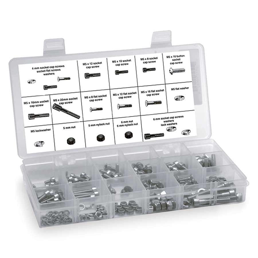 Fastener Kits Wheels Manufacturing Wheels Manufacturing 456mm Fastener Kit - 218 Pieces of Stainless Steel Bolts Nuts Washers Light Gray
