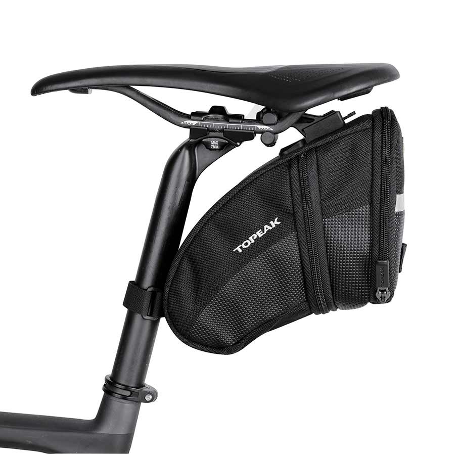 Seat Bag Topeak Topeak Aero Wedge Seat Bag - QuickClick Large Black Dark Slate Gray