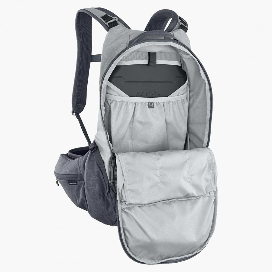 Backpack & Messenger Bags EVOC EVOC Trail Pro 16 Protector backpack 16L Stone/Carbon Grey SM Dark Slate Gray